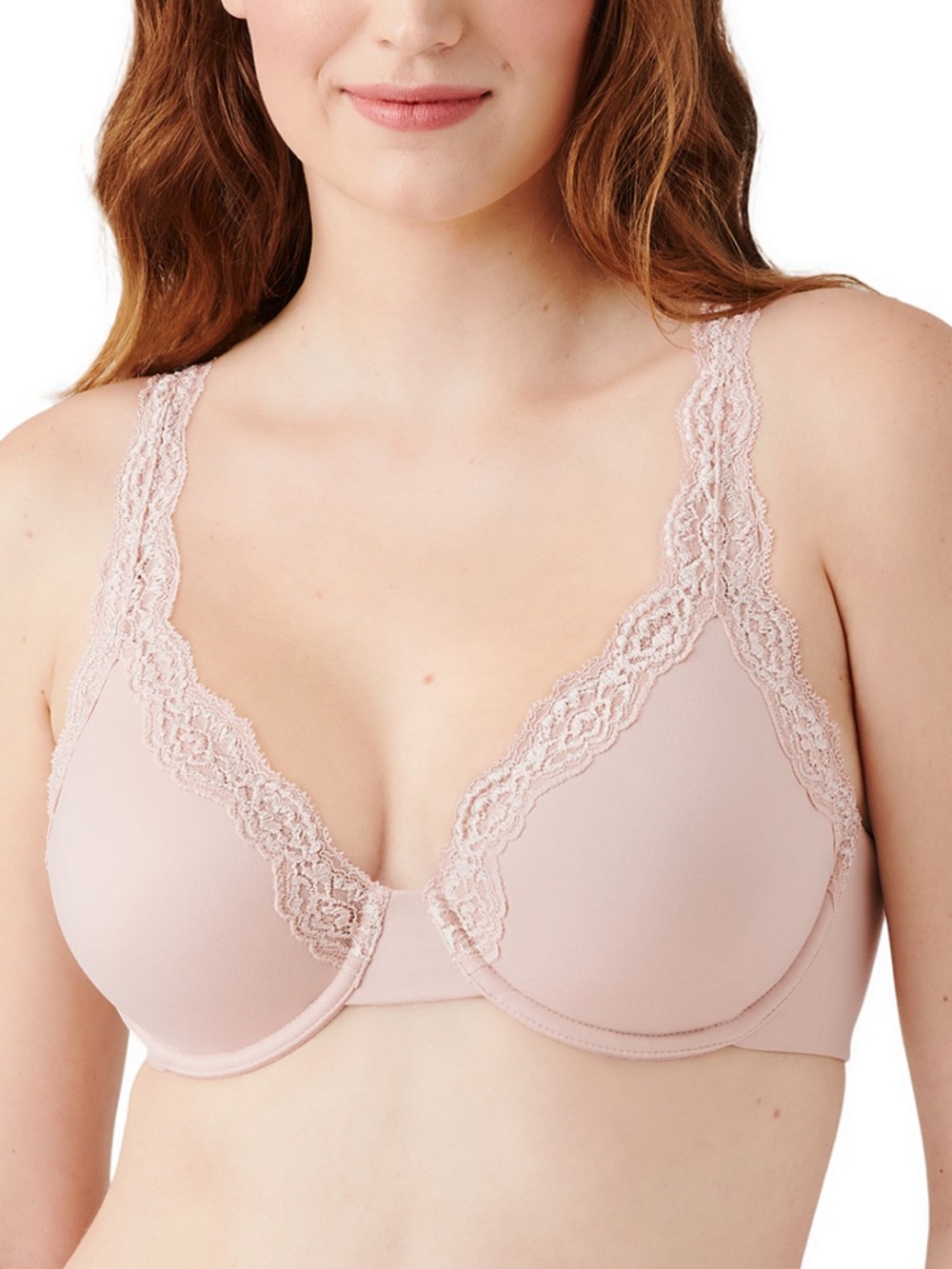 NEW Wacoal Softy Styled Underwire Lace Trim Bra 855301